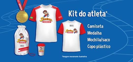 Kit esportivo do Senninha Racing Day